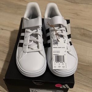 Adidas Kids Grand Court 2.0 EL White Black Sneakers